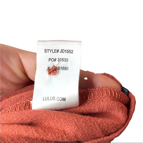 Lulu’s Lisbeth Rust Orange Button Front Dress, M - Picture 11 of 14